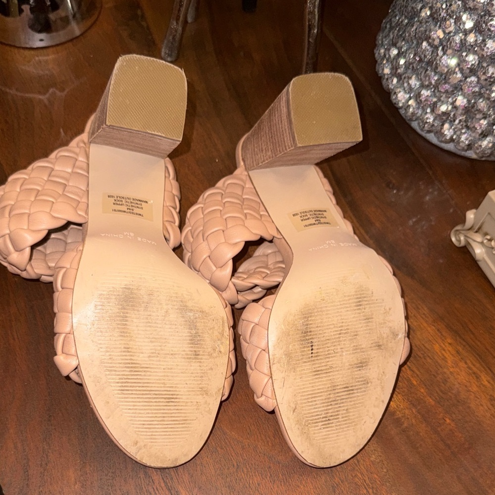 Steve Madden Women's Braided Sandals - tan heels size 8 - Picture 7 of 8
